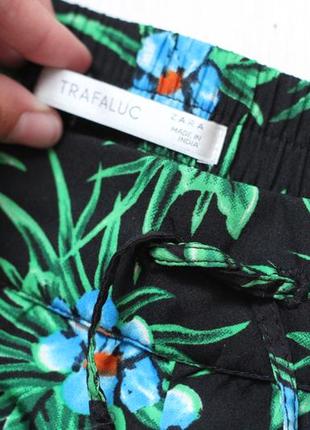 Літні легкі брюки zara штани з квітковим принтом 36 розмір5 фото