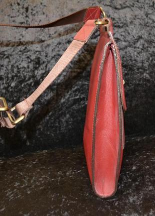 Бордовая кожаная сумочка mulberry, оригинал с номером3 фото