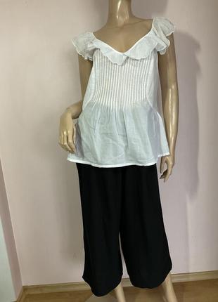 Батистовая белая блузка/l/brend h&amp;m