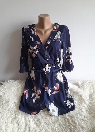 Летний комбинезон, ромпер, в запах, с ремешком р.12/l