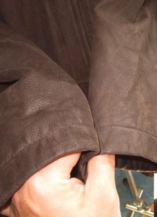 Большая фирменная кожаная мужская куртка trapper лот 5155 фото