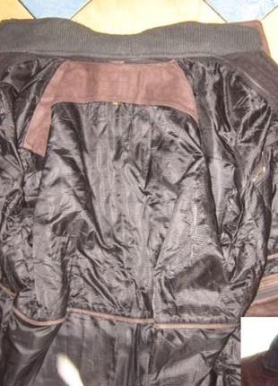 Большая фирменная кожаная мужская куртка trapper лот 5156 фото