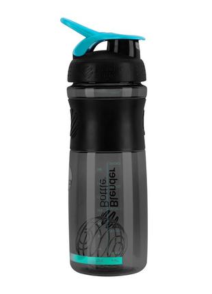 Шейкер спортивный (бутылочка) blenderbottle sportmixer 28oz/820ml black/teal (original)6 фото