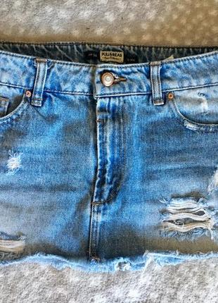 Джинсовая юбка pull and bear