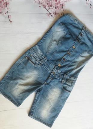 Комбинезон ромпер джинсовый  шорты