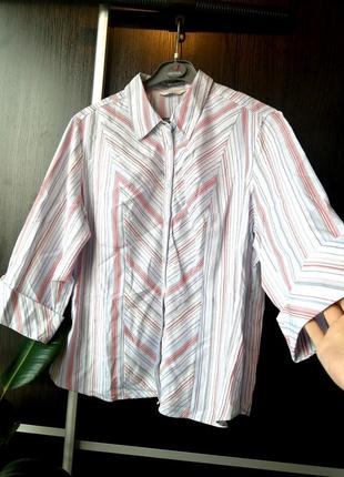 Шикарная, оригинальная рубашка полоска. вискоза. marks&spencer