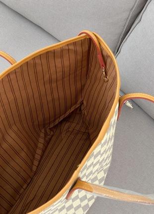 Сумка в стиле louis vuitton neverfull cream caramel2 фото