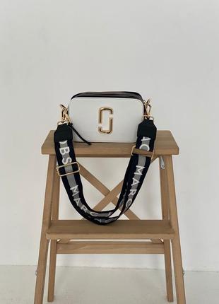 Сумка в стиле marc jacobs the snapsot white/brown