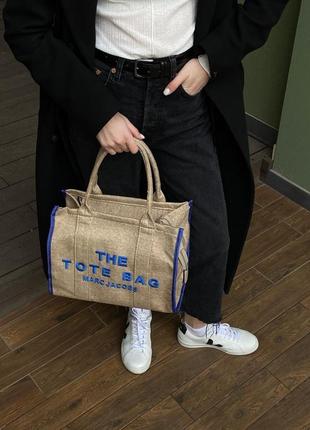 Сумка женская шопер текстиль marc jacobs the large tote bag