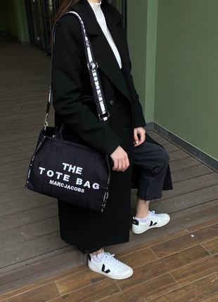 Чорна сумка шопер крута marc jacobs the large tote bag4 фото