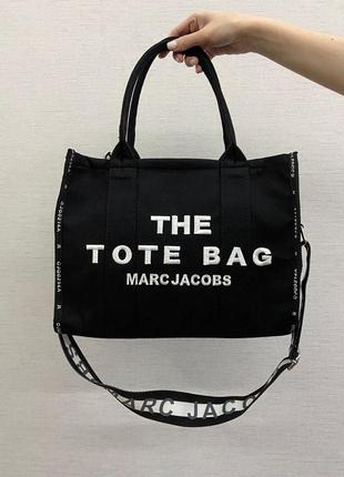Чорна сумка шопер крута marc jacobs the large tote bag5 фото