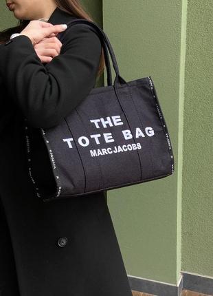 Чорна сумка шопер крута marc jacobs the large tote bag3 фото