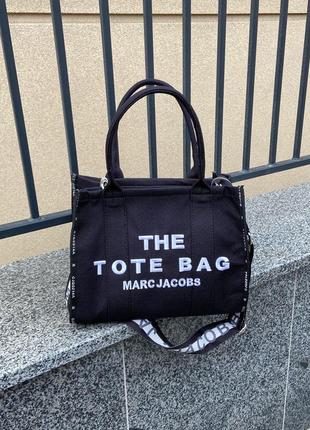 Чорна сумка шопер крута marc jacobs the large tote bag6 фото