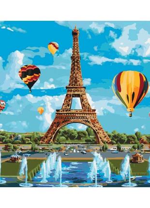 Картина по номерам місто любові париж kho2179 40x50 см ідейка melmil