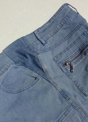 Винтажные джинсы бриджи на манжетах.5 фото