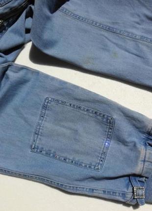 Винтажные джинсы бриджи на манжетах.7 фото