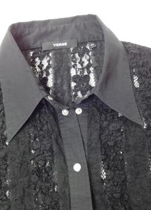 Verse. винтажная ажурная блуза на кнопках.3 фото