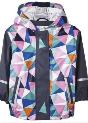 Куртка-дождевик  грязепруф водоотталкивающая и ветрозащитная для девочки lupilu 98|/1042 фото