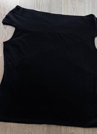 Шикарна чорна футболка майка блуза4 фото