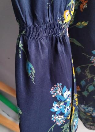 Туніка, міні-сукня, квітковий принт, zara denim*5 фото