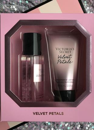 Подарунковий набір victoria’s secret duo set gift box вікторія сікрет міст спрей лосьйон