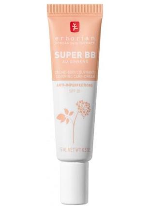 Тонуючий bb крем коректор для обличчя 
erborian super bb cream spf20 claire 15 ml