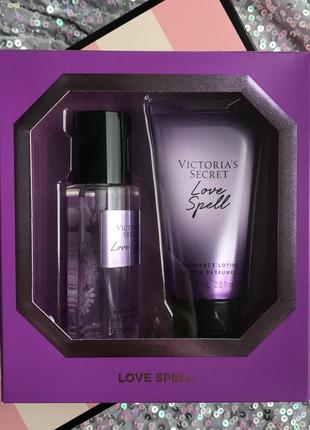 Набор victoria’s secret love spell duo set gift box лосьон городов спрей выктора сикрет