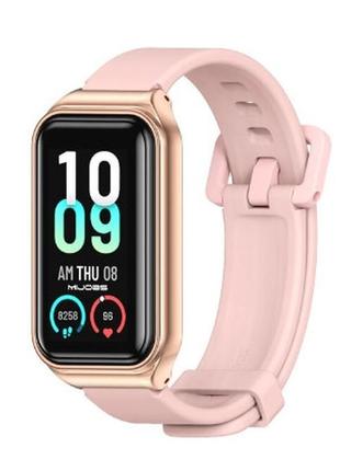 Силиконовый ремешок для amazfit band 7 metal gold/pink