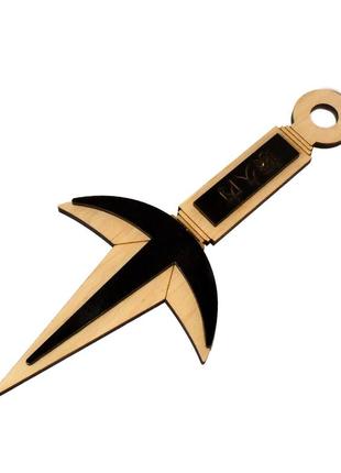 Ніж - кунай мінато з наруто the kunai black knife дерев'яний ножик з мультика манга naruto ніж з дерева фанери3 фото