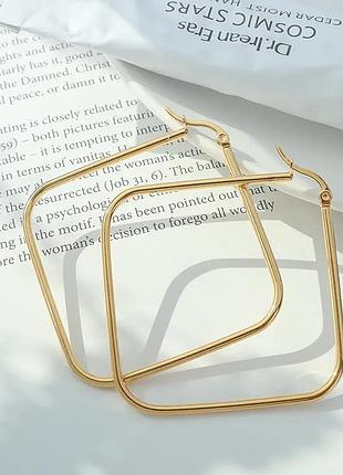 Женские серьги  сережки из нержавеющей стали квадратные круглые  серебро золото висячие гвоздики тренд акция скидка мода распродажа шикарные висячие