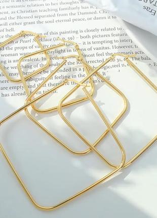Жіночі сережки сережки з нержавіючої сталі квадратні круглі срібло золото висячі гвоздики тренд акція знижка мода розпродаж шикарні висячі висячі4 фото