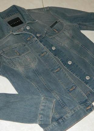 Р. 42-44 куртка джинсовая женская синяя sisley6 фото