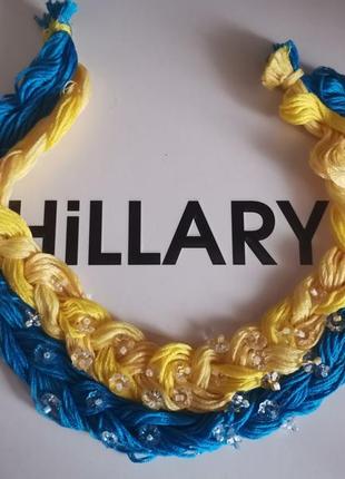 Шикарное колье у національному стилі з кристалами swarovski