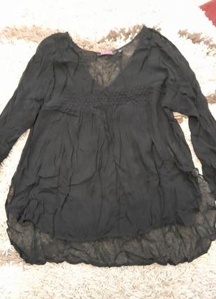 Блуза рубашка черного цвета