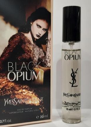 Женский мини-парфюм yves saint laurent black opium 20 ml, ив сен лоран блек ожогов