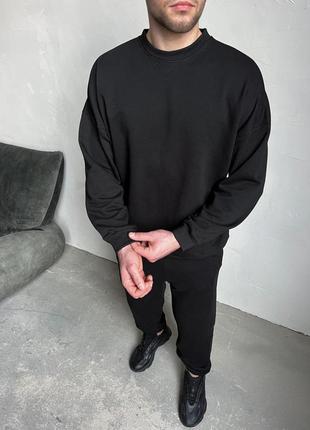Мужской черный спортивный костюм тонкий весна-лето, стильный. хит 2023 года8 фото