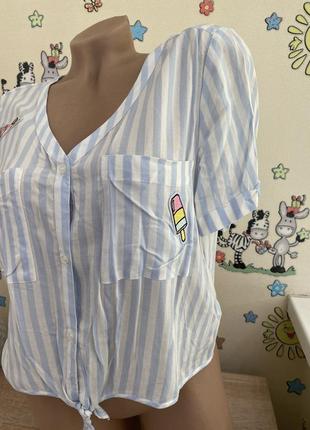 Сорочка блузка на зав’язках hm 38/402 фото