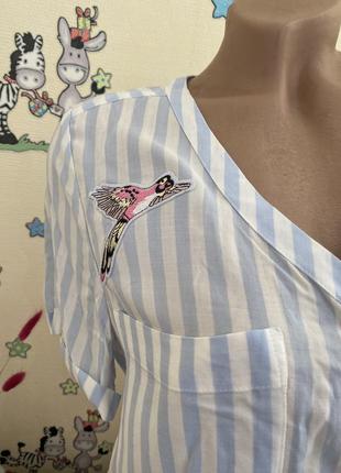 Рубашка блузка на завязках hm 38/403 фото