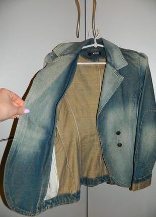 Р. 42-44 джинсовая куртка пиджак можно на девочку подростка morgan3 фото
