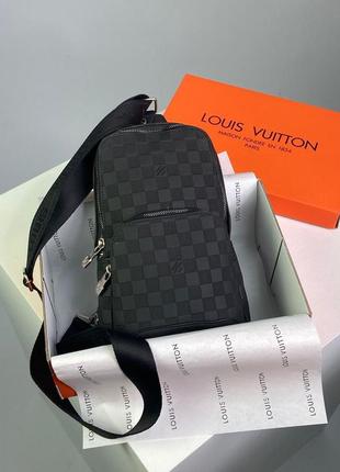 Чоловіча сумка louis vuitton avenue slinbag black chess