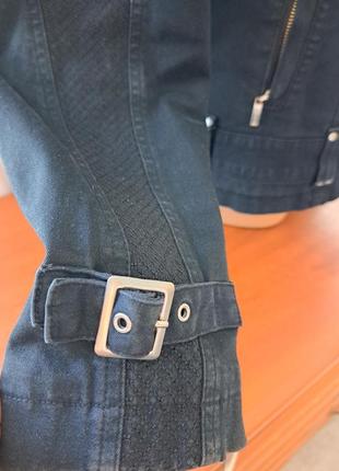 Куртка 🔥 джинс 52 50 48 р жіночий кардиган капюшон на підкладці змійка кнопки чорний колір