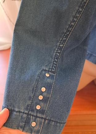 Пиджак 🔵 48 46 44 р. 🔵 джинс размер женский жакет камнями стразы классика женская куртка кардиган5 фото