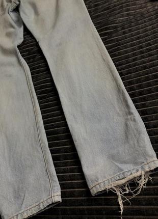 Вінтажні джинси levi’s 501 виставкова модель w30 l32 вінтаж з рваностями та потертостями рвані коліна6 фото