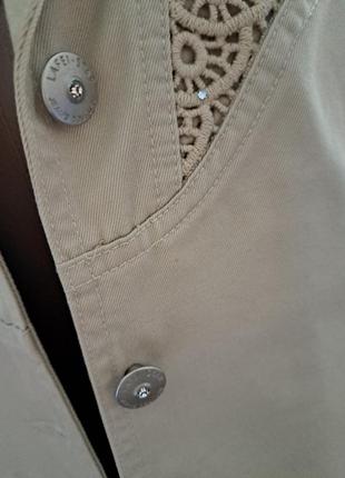 Пиджак 🟤 джинс 48 46 р жакет женский беж бежевый хлопок на пуговицах карманы бавовна кардиган классика3 фото