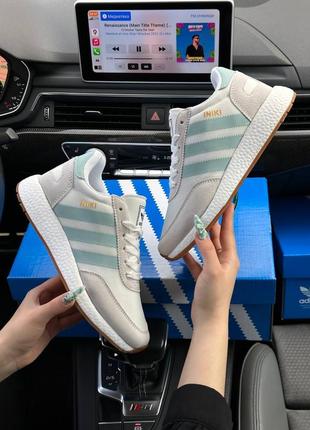 🔥женские кроссовки adidas iniki light grey mint