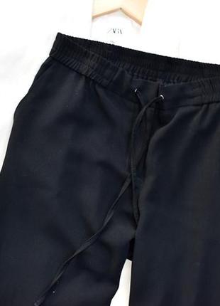 F&amp;f классные черные брюки в свободном стиле, с карманами и поясом на резинке2 фото