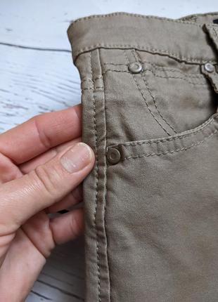 Бежевые скинни, брюки под кожу с напылением от stradivarius4 фото