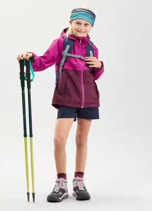 Куртка ветровка мембрана queshua decathlon kids’ waterproof hiking jacket mh500 на девочку 151-160