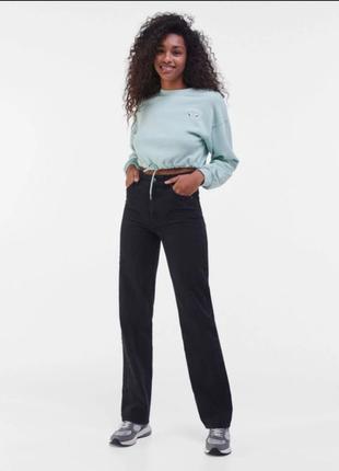 Укороченный свитшот мятного цвета