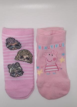 Шкарпетки низькі primark  eur 27-30 lol surprise peppa 2 пари